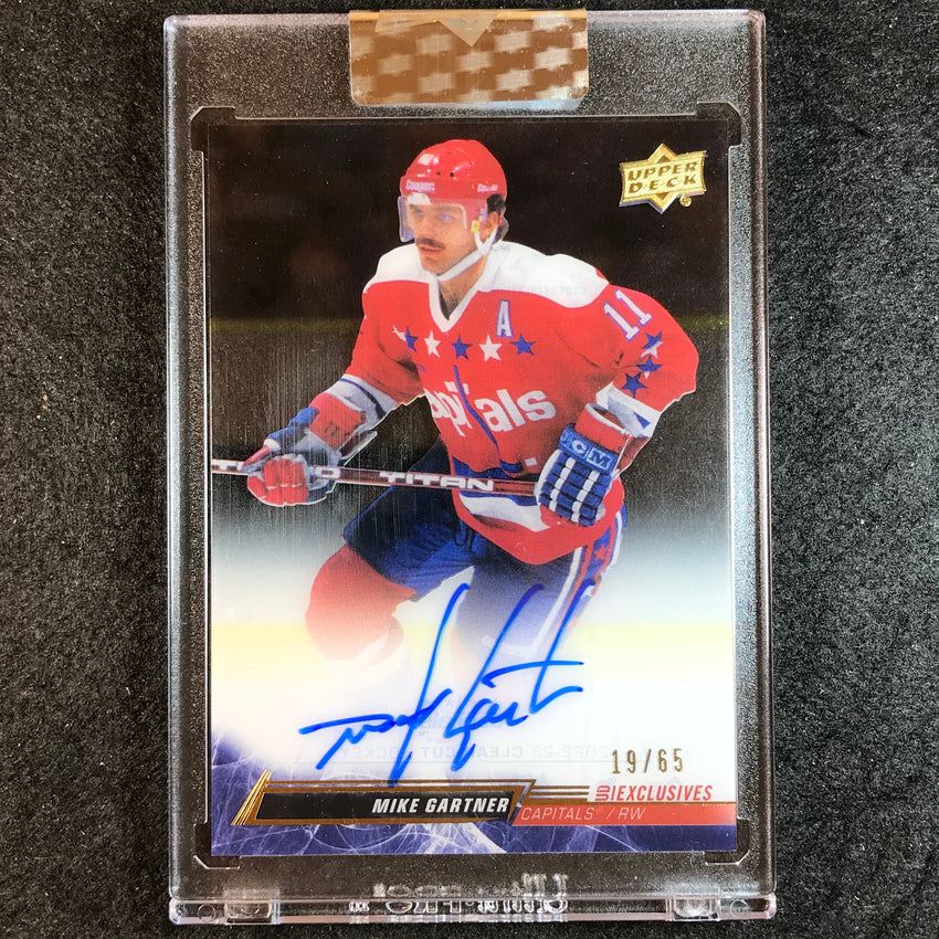 2022-23 Clear Cut Hockey MIKE GARTNER Base Auto Exclusives 19/65