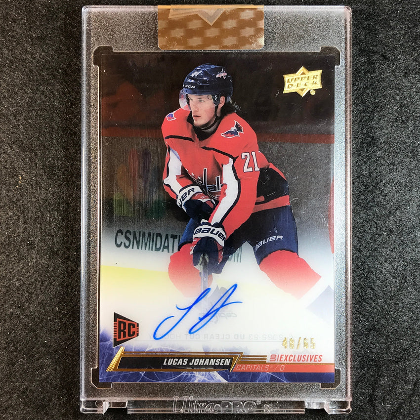 2022-23 Clear Cut Hockey LUCAS JOHANSEN Base Rookie Auto Exclusives 48/65