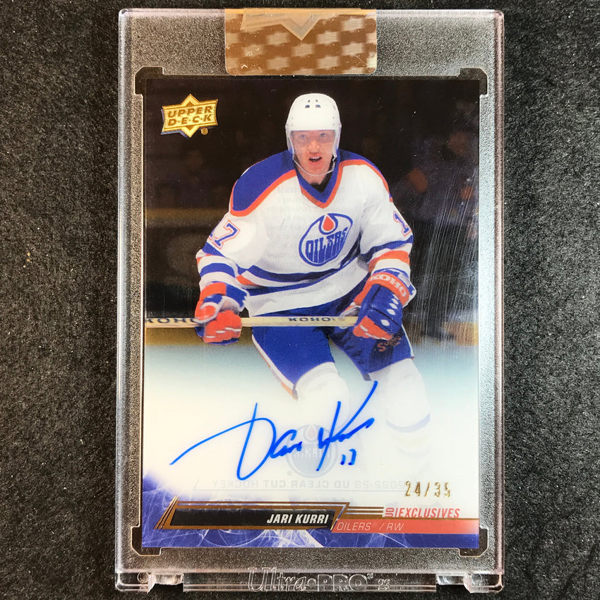 2022-23 Clear Cut Hockey JARI KURRI Base Auto Exclusives 24/35
