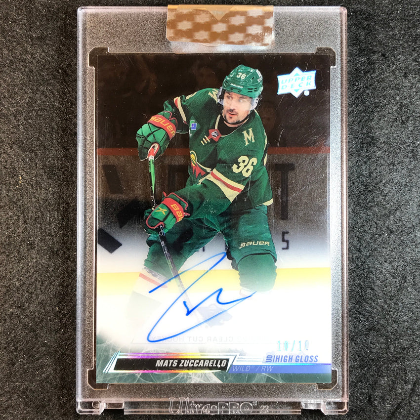 2022-23 Clear Cut Hockey MATS ZUCCARELLO Base Auto High Gloss 10/10
