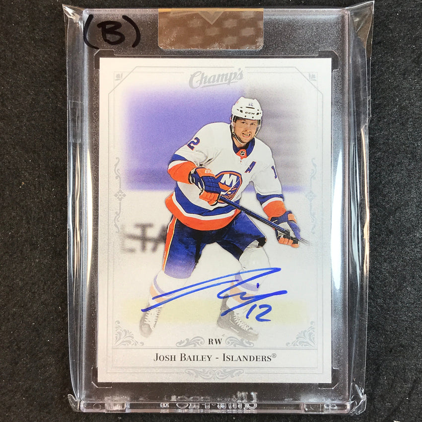 2020-21 Clear Cut Hockey JOSH BAILEY Champs Auto Base #JB (B)