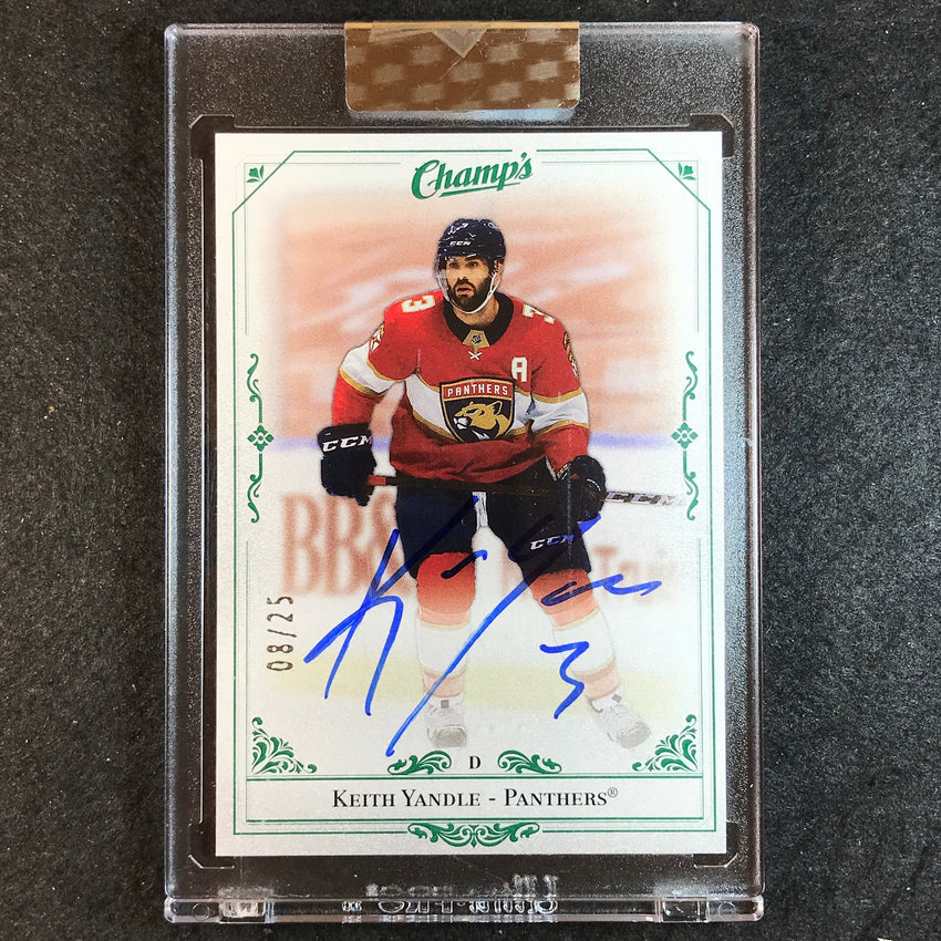 2020-21 Clear Cut Hockey KEITH YANDLE Champs Auto Green 8/25