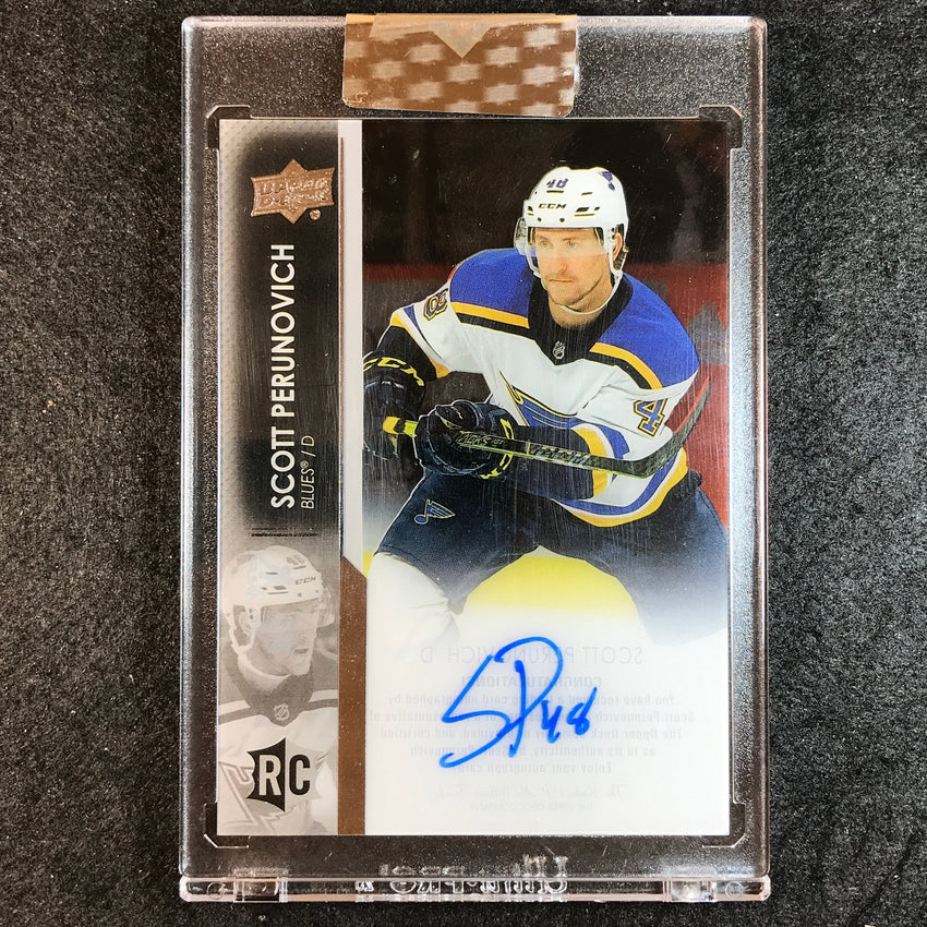 2021-22 Clear Cut Hockey SCOTT PERUNOVICH Base Rookie Auto #PH