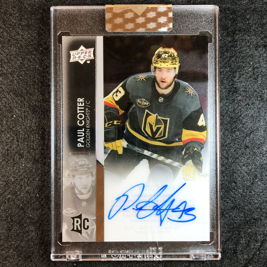 2021-22 Clear Cut Hockey PAUL COTTER Base Rookie Auto #CR