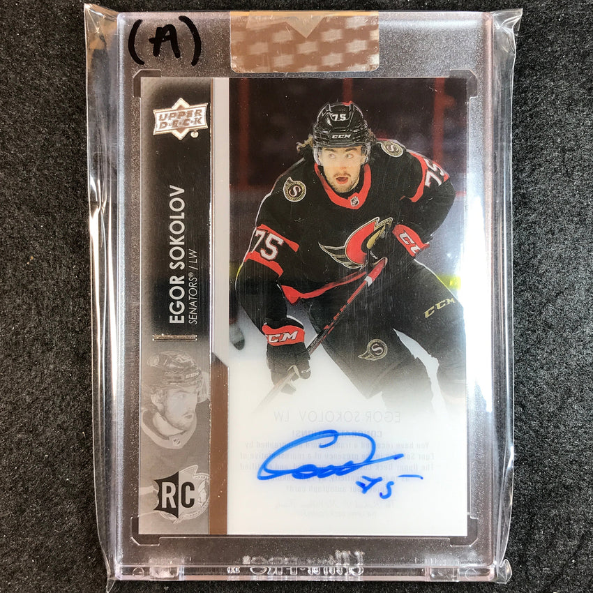 2021-22 Clear Cut Hockey EGOR SOKOLOV Base Rookie Auto #ES (A)