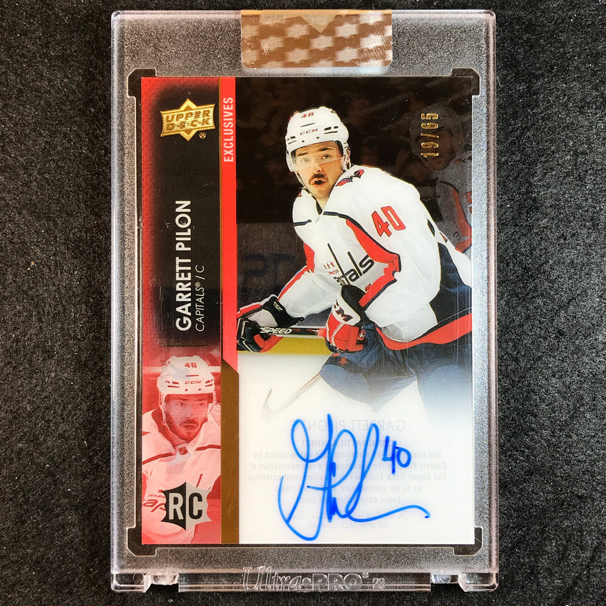 2021-22 Clear Cut Hockey GARRETT PILON Base Rookie Auto Exclusives 19/65