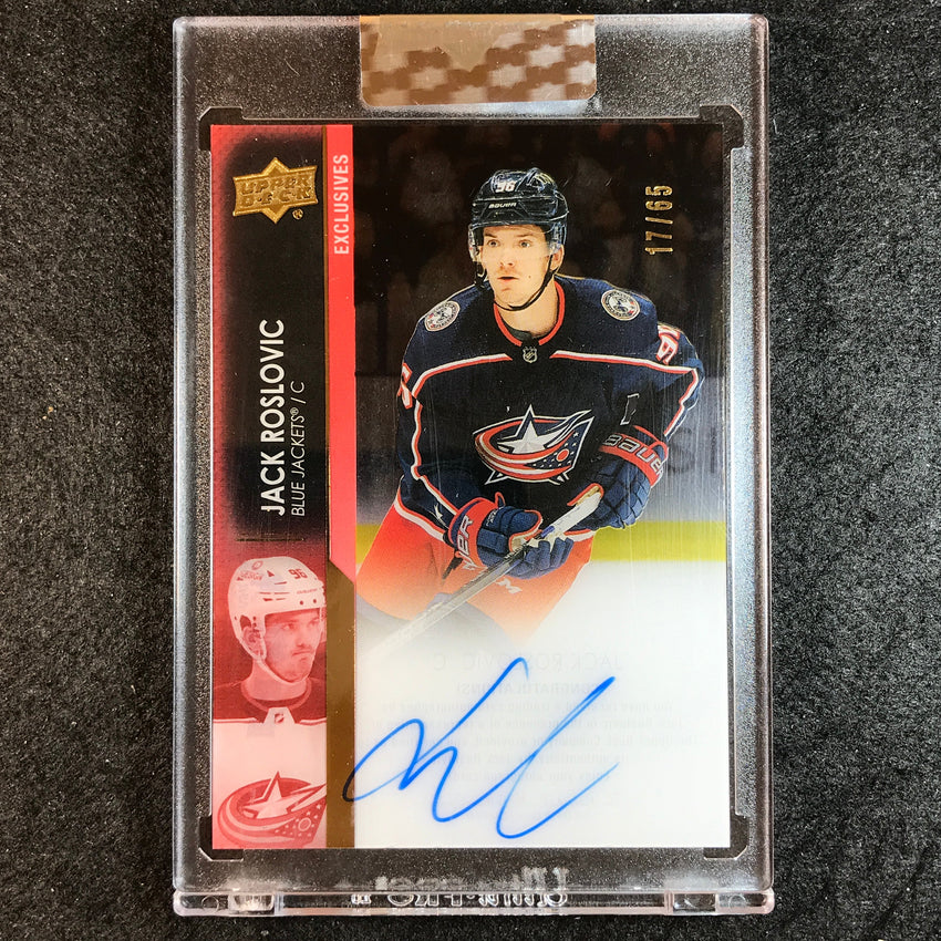 2021-22 Clear Cut Hockey JACK ROSLOVIC Base Auto Exclusives 17/65