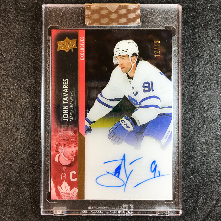 2021-22 Clear Cut Hockey JOHN TAVARES Base Auto Exclusives 12/15