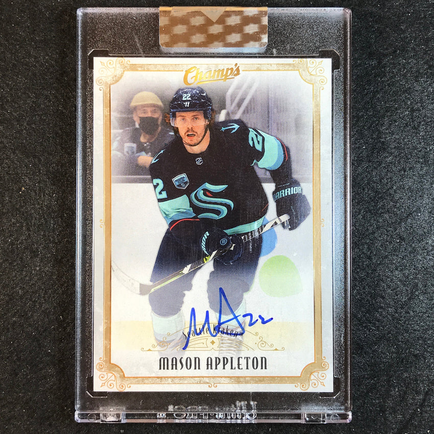 2021-22 Clear Cut Hockey MASON APPLETON Champs Auto Base #MA