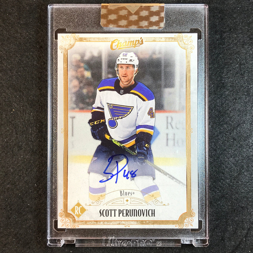 2021-22 Clear Cut Hockey SCOTT PERUNOVICH Champs Rookie Auto Base #SP