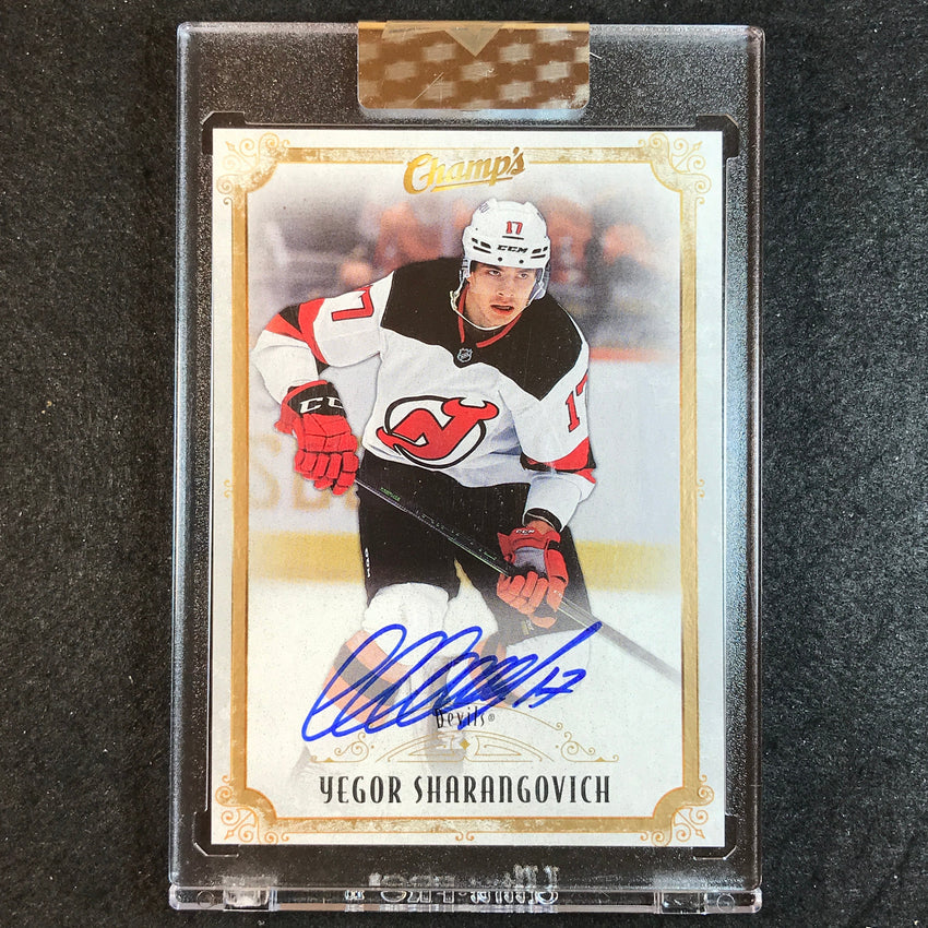 2021-22 Clear Cut Hockey YEGOR SHARANGOVICH Champs Auto Base No.YS