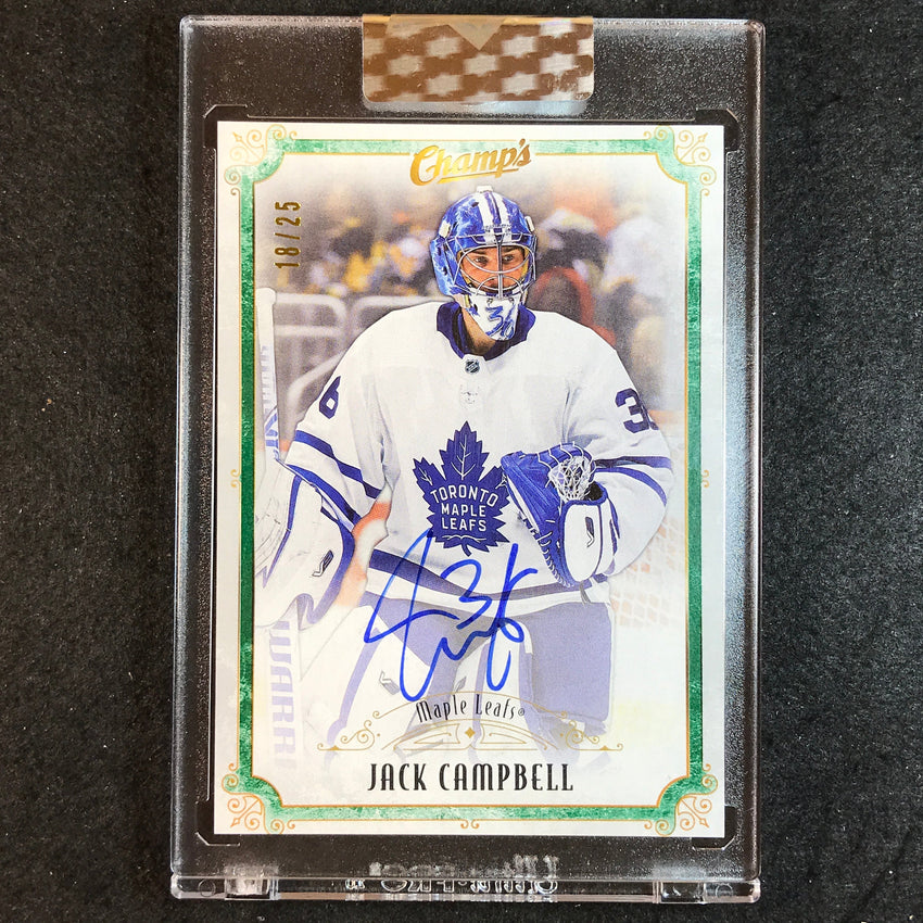 2021-22 Clear Cut Hockey JACK CAMPBELL Champs Auto Green 18/25