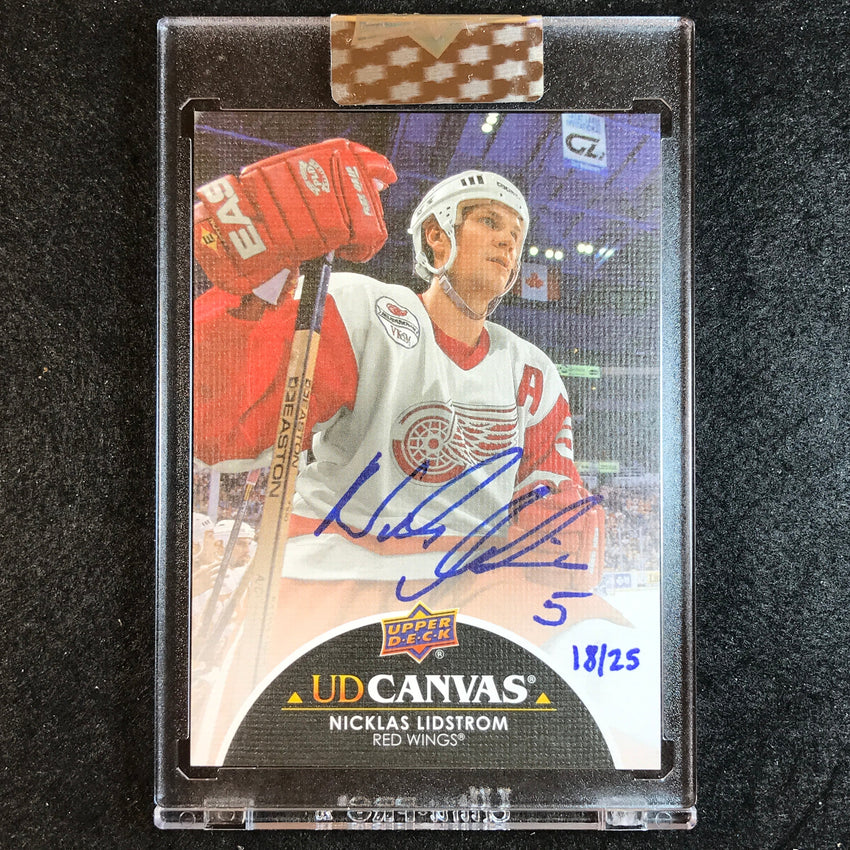 2021-22 Clear Cut Hockey NICKLAS LIDSTROM Canvas Signatures Auto 18/25