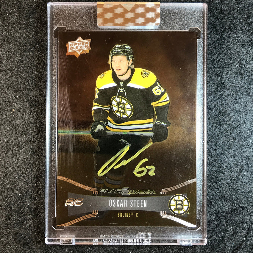 2021-22 Clear Cut Hockey OSKAR STEEN Black and Amber Rookie Auto No.OS