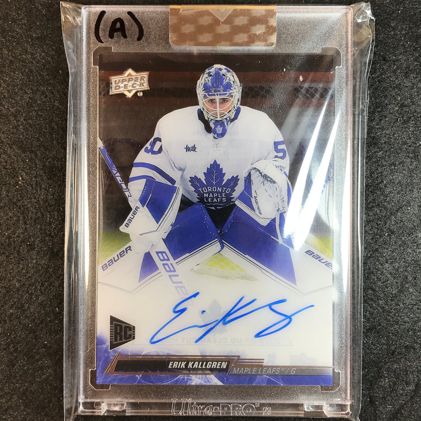 2022-23 Clear Cut Hockey ERIK KALLGREN Base Rookie Auto #EK (A)