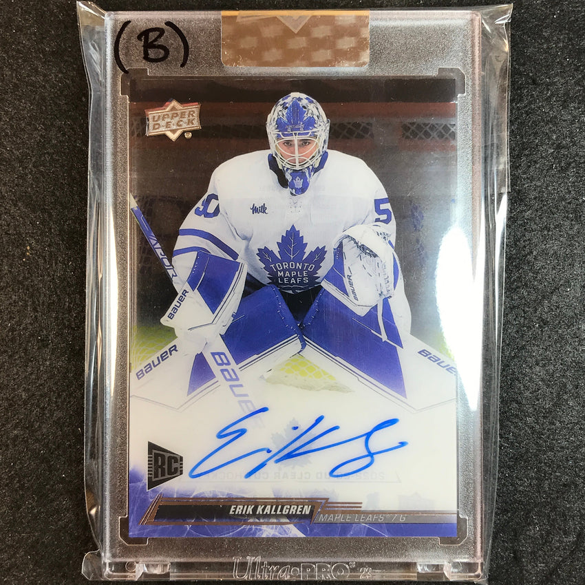 2022-23 Clear Cut Hockey ERIK KALLGREN Base Rookie Auto No.EK (B)