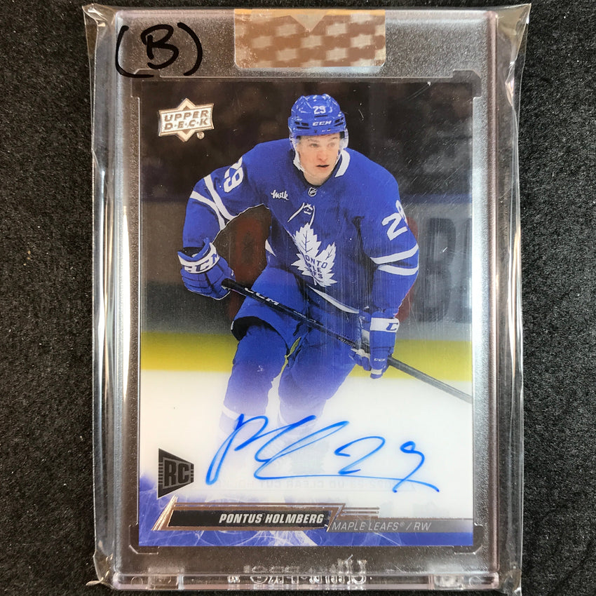 2022-23 Clear Cut Hockey PONTUS HOLMBERG Base Rookie Auto No.PH (B)