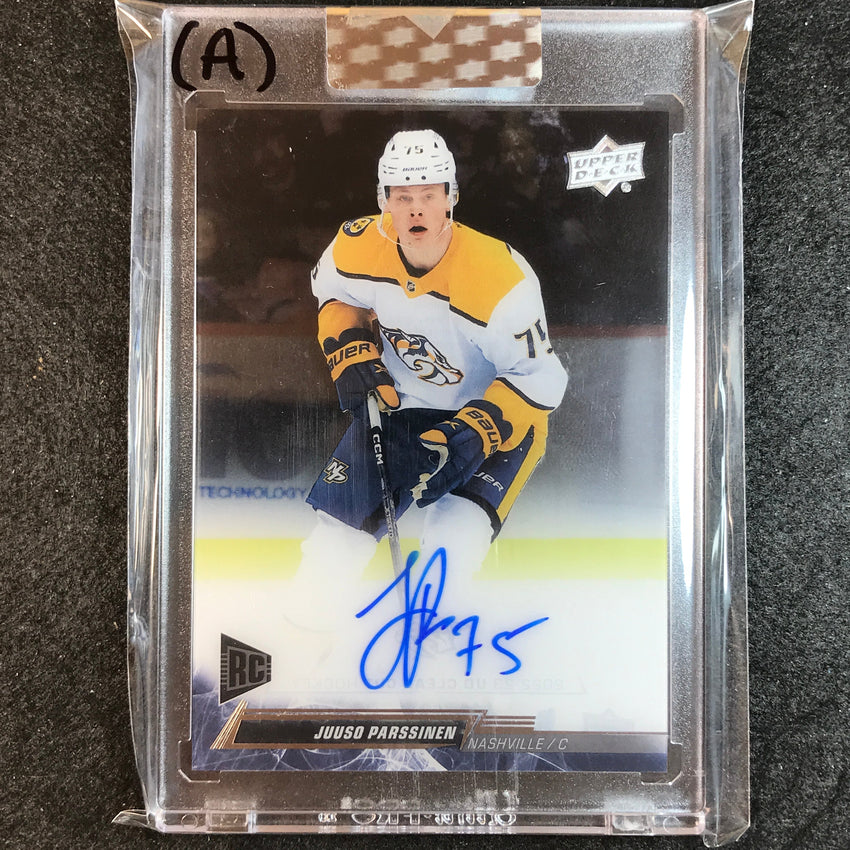 2022-23 Clear Cut Hockey JUUSO PARSSINEN Base Rookie Auto #PA (A)
