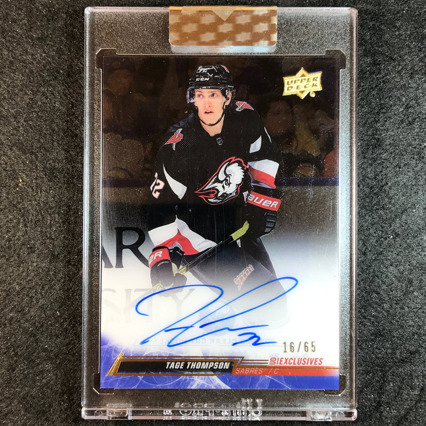2022-23 Clear Cut Hockey TAGE THOMPSON Base Auto Exclusives 16/65