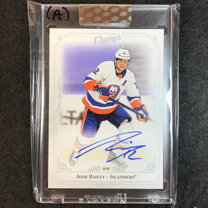2020-21 Clear Cut Hockey JOSH BAILEY Champs Auto Base #JB (A)
