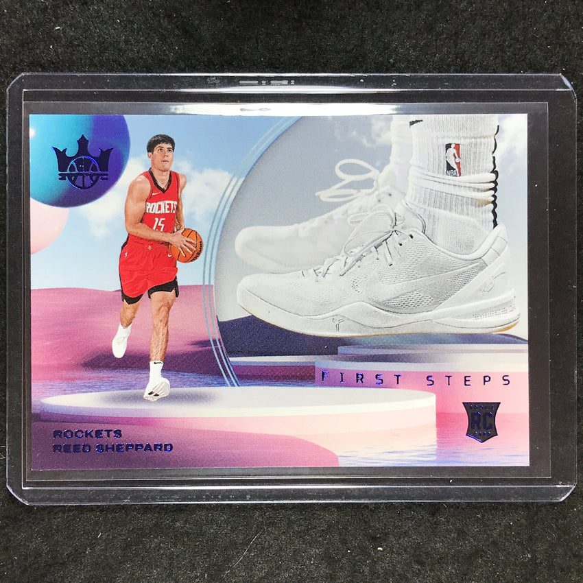 2024-25 Court Kings REED SHEPPARD First Steps Rookie Sapphire 7/25 #9