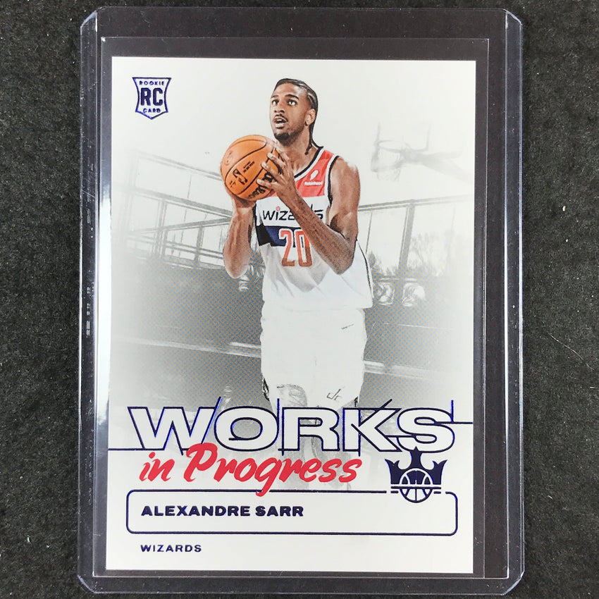 2024-25 Court Kings ALEXANDRE SARR Works In Progress Rookie Sapphire 8/25 #29