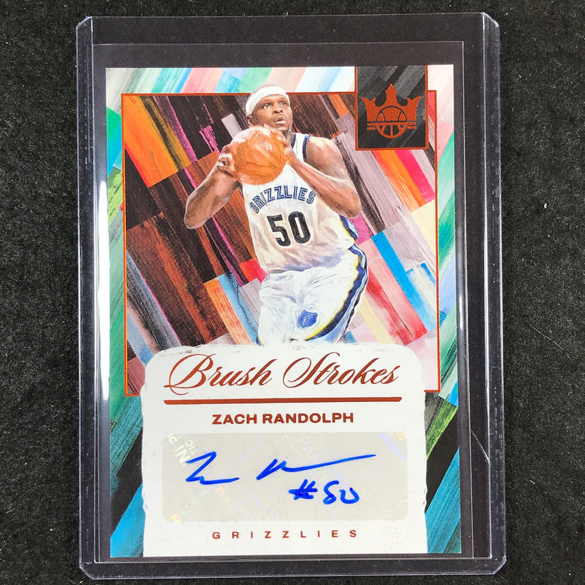 2024-25 Court Kings ZACH RANDOLPH Brush Strokes Auto Amber 1/49