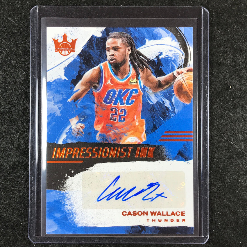 2024-25 Court Kings CASON WALLACE Impressionist Ink Auto Amber 36/49