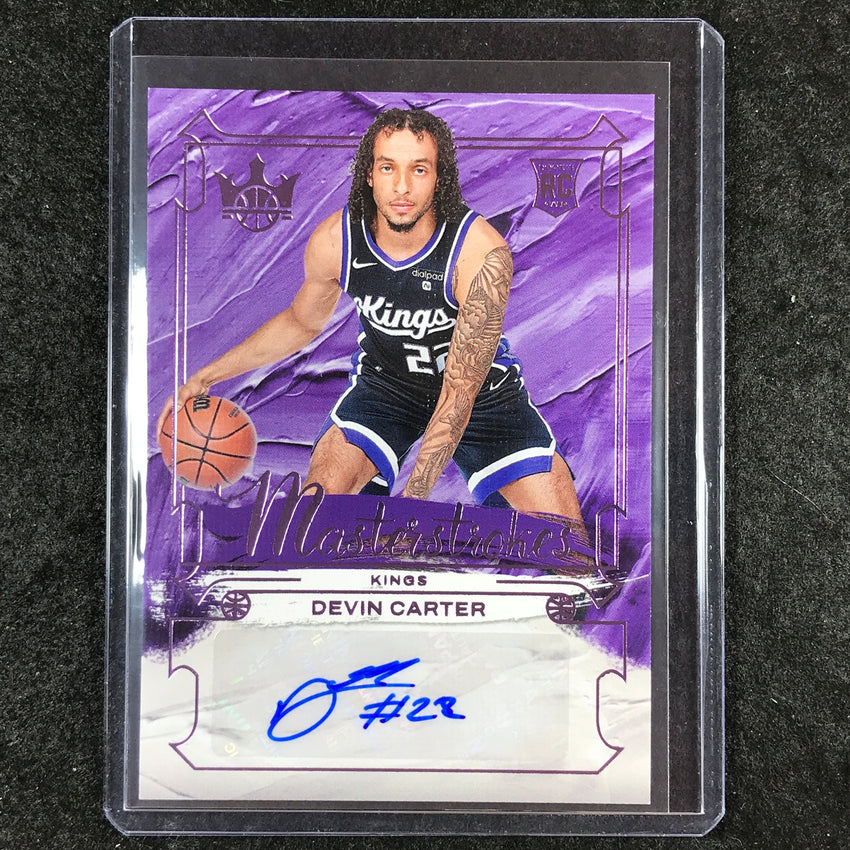 2024-25 Court Kings DEVIN CARTER Masterstrokes Rookie Auto Violet 5/35