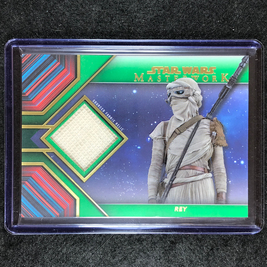 2022 Star Wars Masterwork REY Sourced Fabric Costume Relic Green 70/99