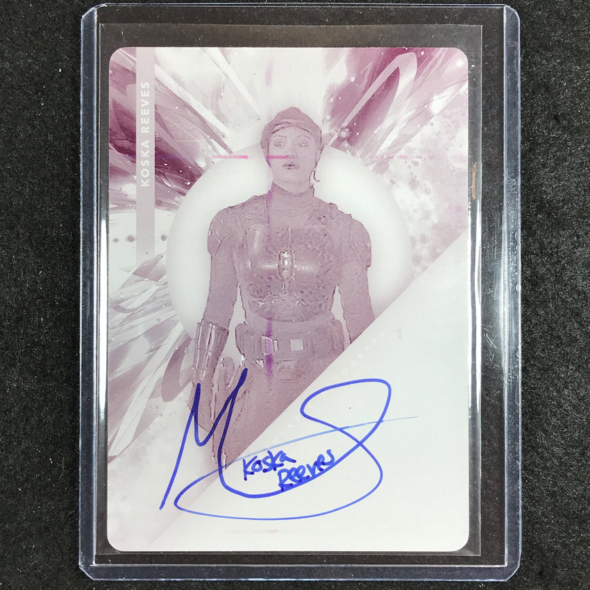 2022 Star Wars Masterwork MERCEDES VARNADO KOSKA REEVES Printing Plate Auto 1/1