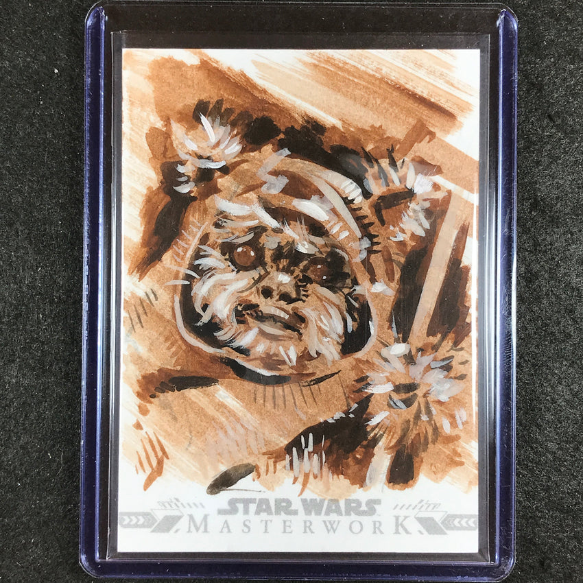 2022 Star Wars Masterwork WICKET W. WARRICK Sketch Card 1/1 Rachel Jane