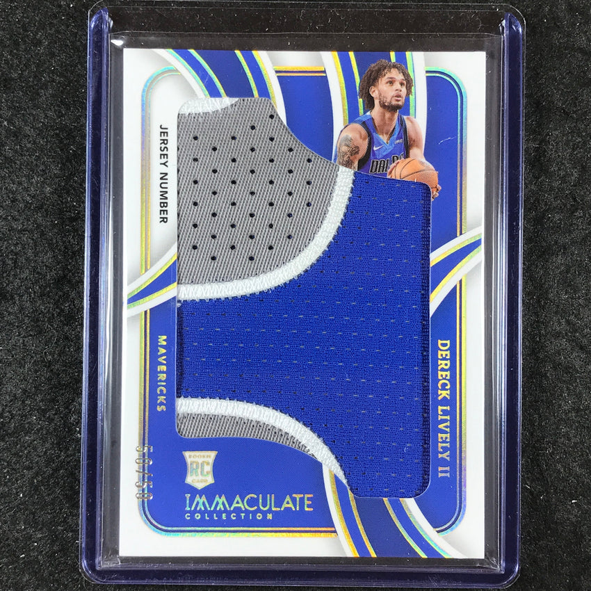 2023-24 Immaculate DERECK LIVELY II Rookie Jumbo Patch Jersey Number 50/50