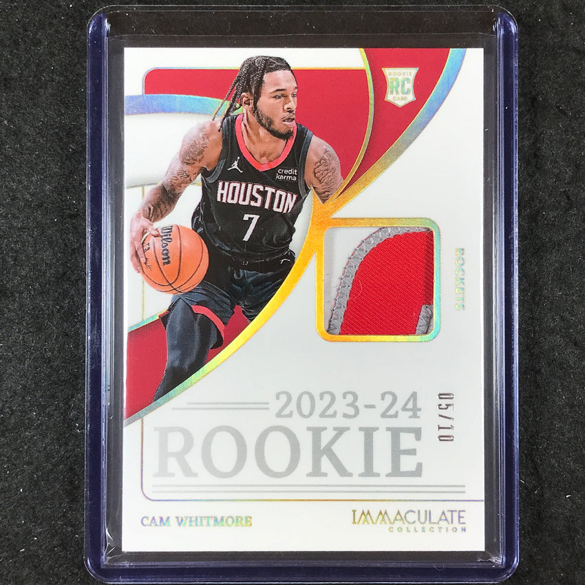 2023-24 Immaculate CAM WHITMORE Rookie Patch Relic Gold 5/10