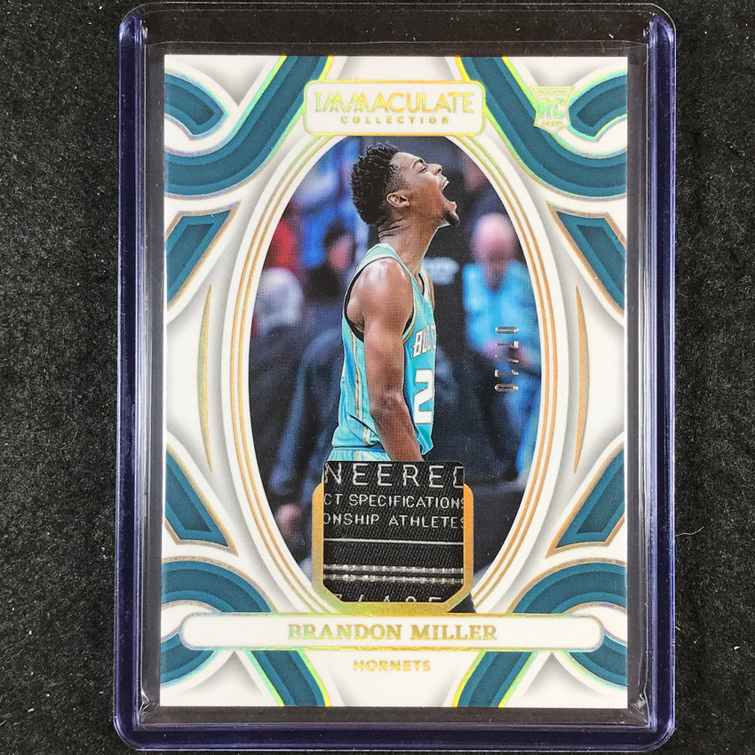 2023-24 Immaculate BRANDON MILLER Rookie Blockchain Patch & Redemption Gold 7/10