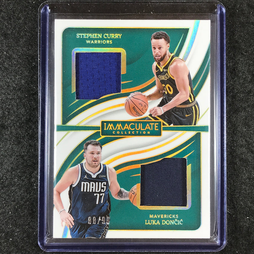 2023-24 Immaculate STEPHEN CURRY LUKA DONCIC Dual Jerseys Relic 88/99