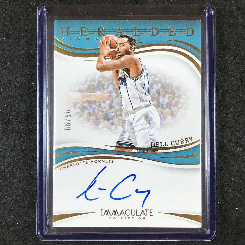 2023-24 Immaculate DELL CURRY Heralded Signatures Auto 95/99