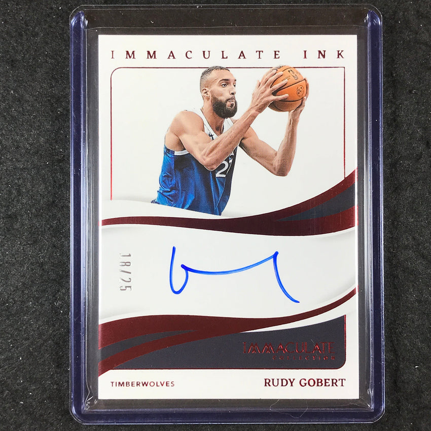 2023-24 Immaculate RUDY GOBERT Immaculate Ink Auto Red 18/25