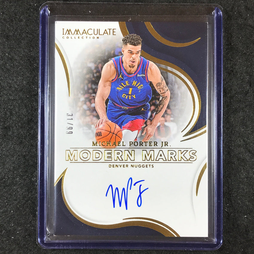 2023-24 Immaculate MICHAEL PORTER JR. Modern Marks Auto 31/99