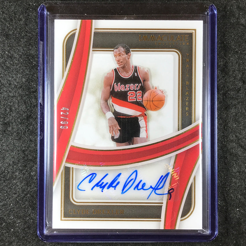 2023-24 Immaculate CLYDE DREXLER Shadowbox Signatures Auto 42/99
