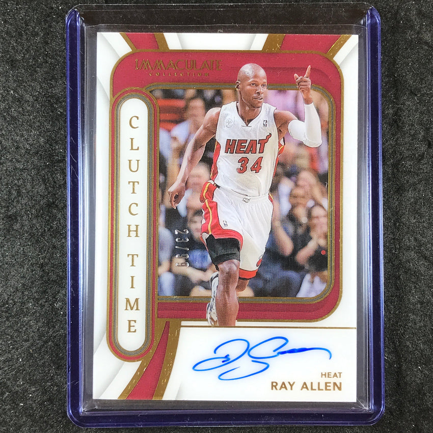 2023-24 Immaculate RAY ALLEN Clutch Time Signatures Acetate Auto 23/99