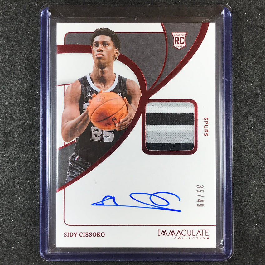 2023-24 Immaculate SIDY CISSOKO Base Rookie Patch Auto Red 35/49