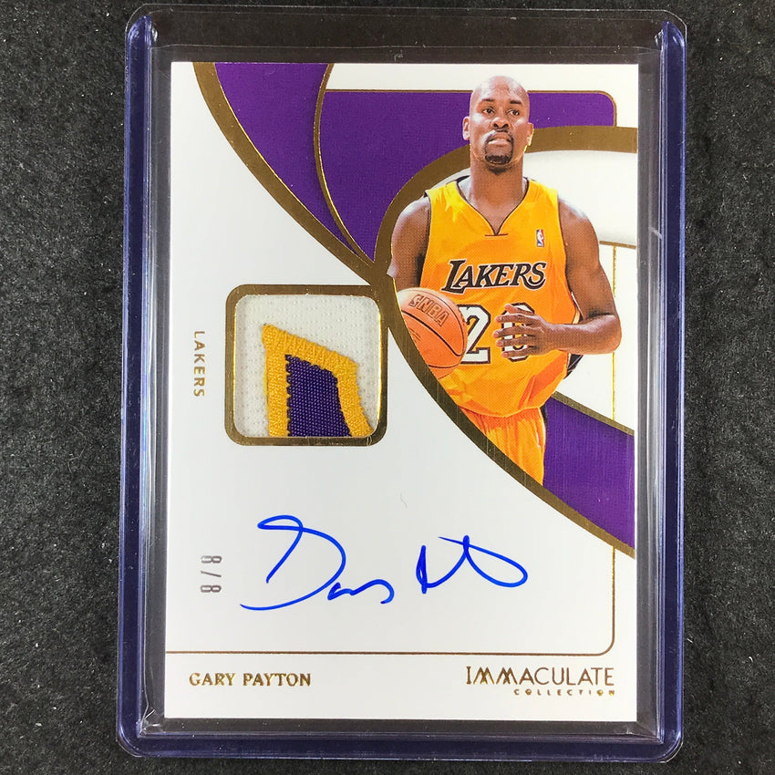 2023-24 Immaculate GARY PAYTON Patch Autograph 8/8