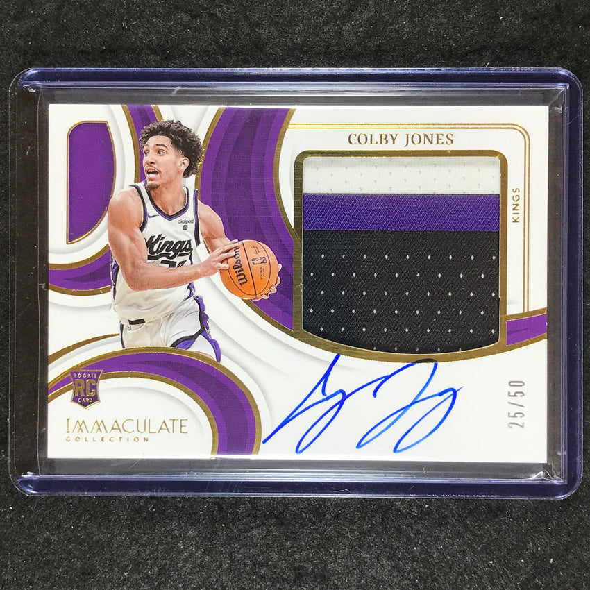 2023-24 Immaculate COLBY JONES Premium Rookie Patch Autograph 25/50