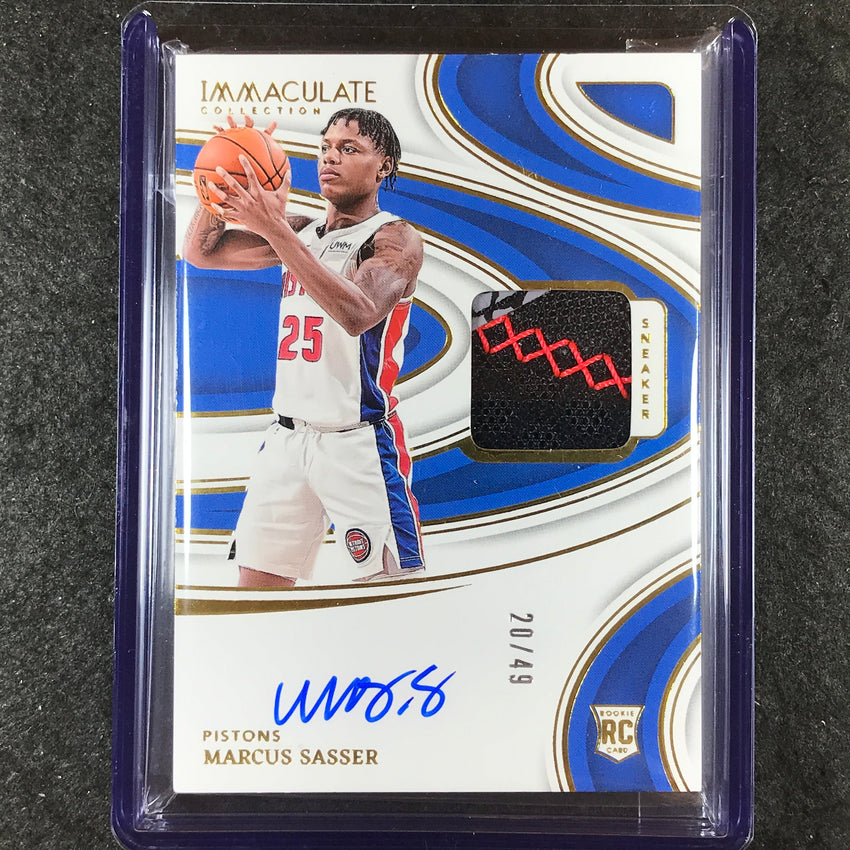 2023-24 Immaculate MARCUS SASSER Sneaker Swatch Signatures Rookie Auto 20/49