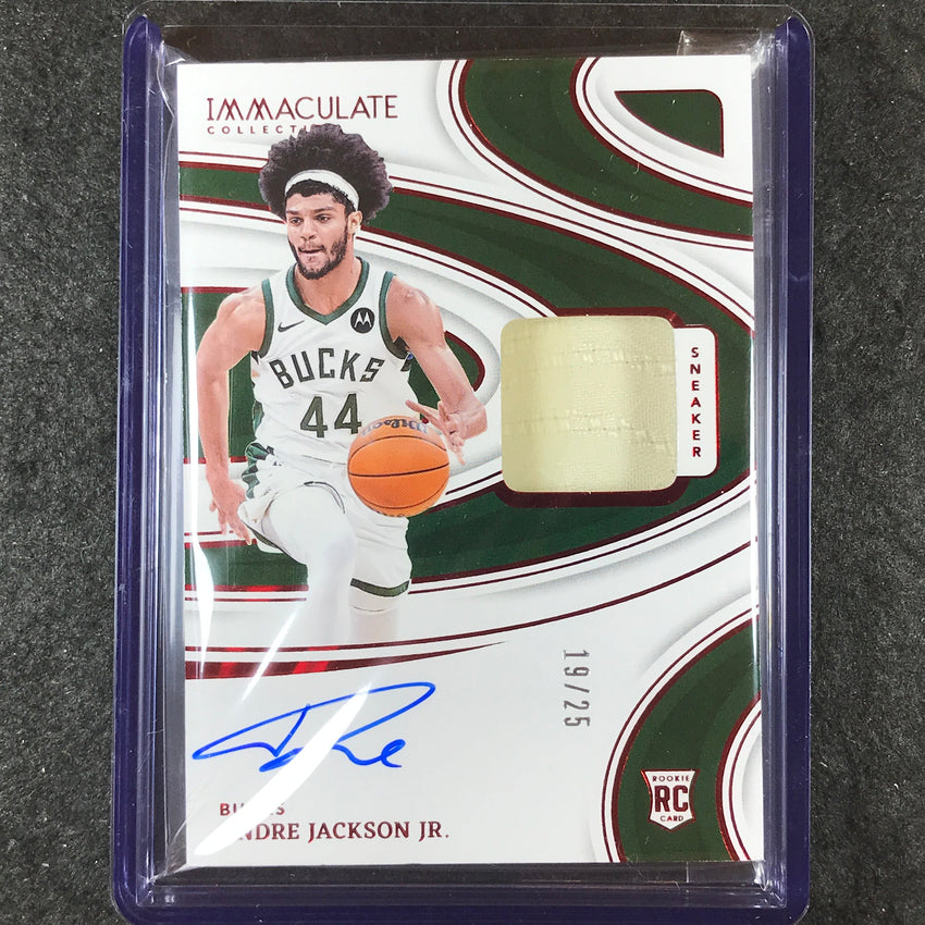 2023-24 Immaculate ANDRE JACKSON JR. Sneaker Swatch Rookie Auto Red 19/25