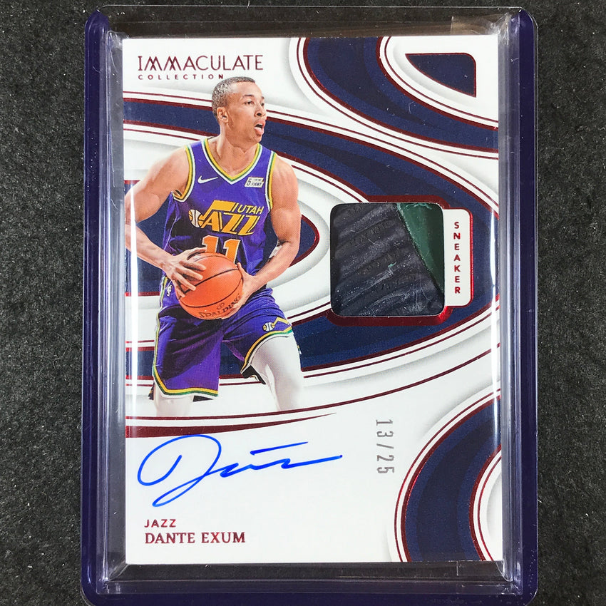 2023-24 Immaculate DANTE EXUM Sneaker Swatch Signatures Auto Red 13/25
