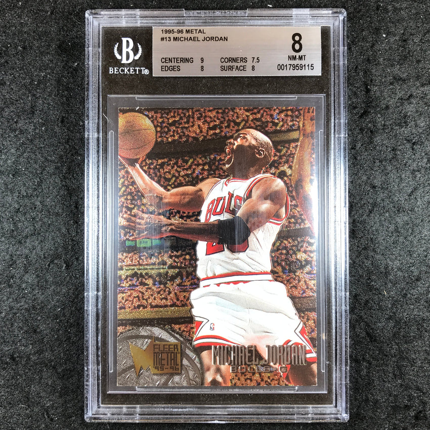 1995-96 Fleer Metal MICHAEL JORDAN #13 BGS 8 (115)