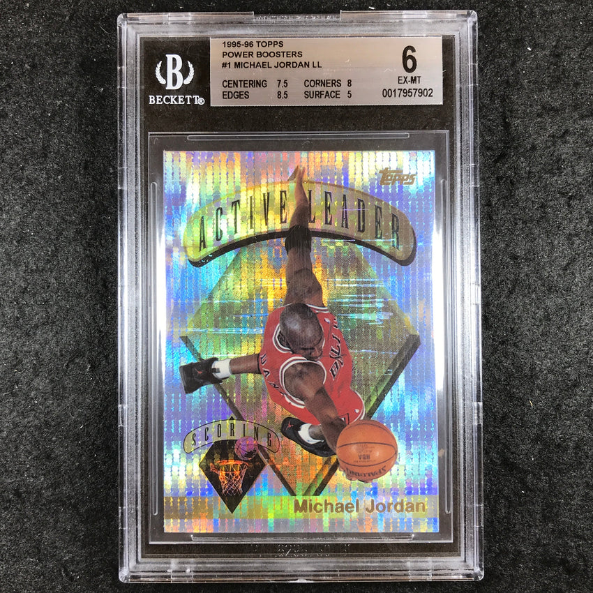 1995-96 Topps MICHAEL JORDAN Active Leader Scoring Power Boosters #1 BGS 6 (902)