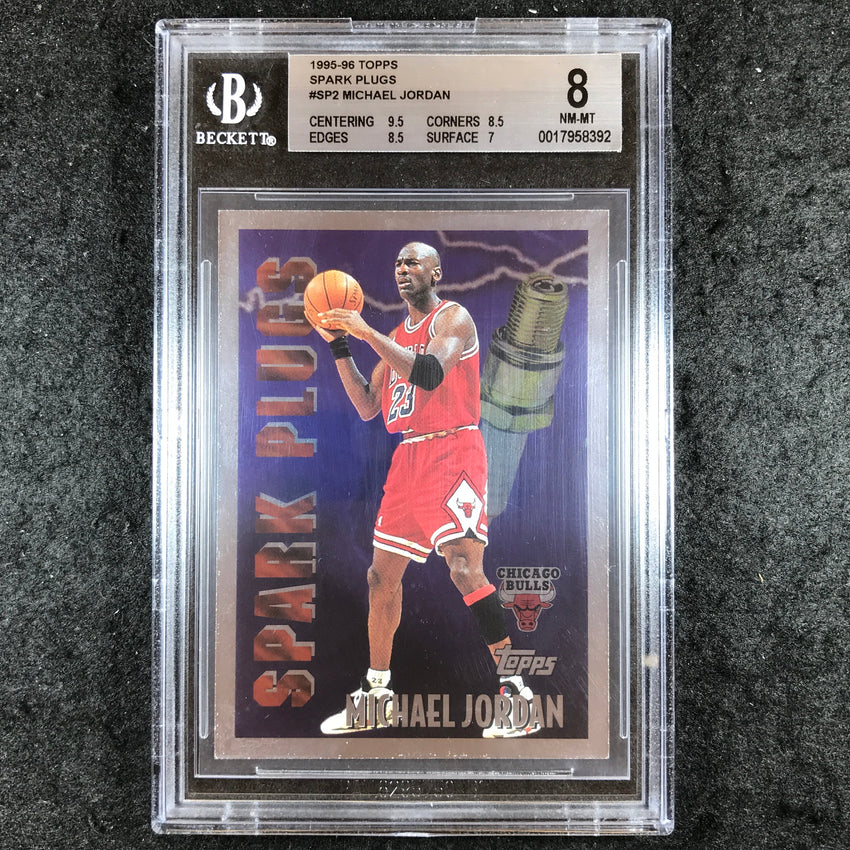 1995-96 Topps MICHAEL JORDAN Spark Plugs #SP2 BGS 8 (392)